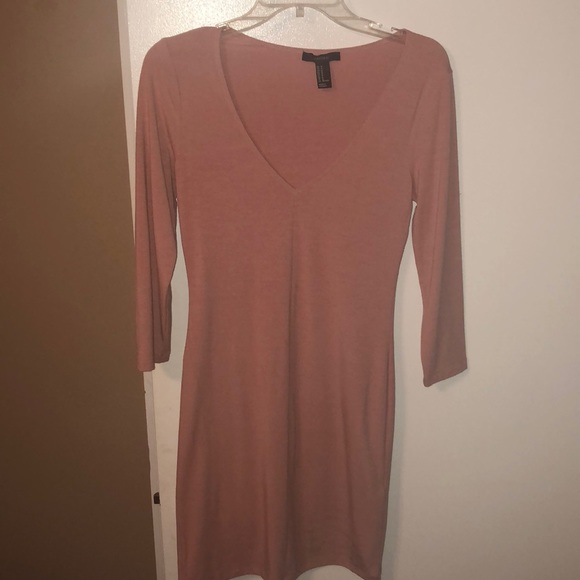 Forever 21 fitted worn for one event blush dress - Picture 1 of 4